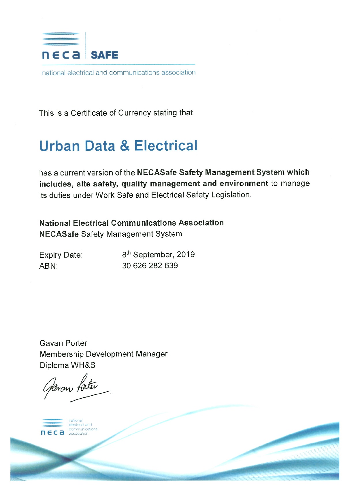 Licenses & Certifications Urban Data + Electrical